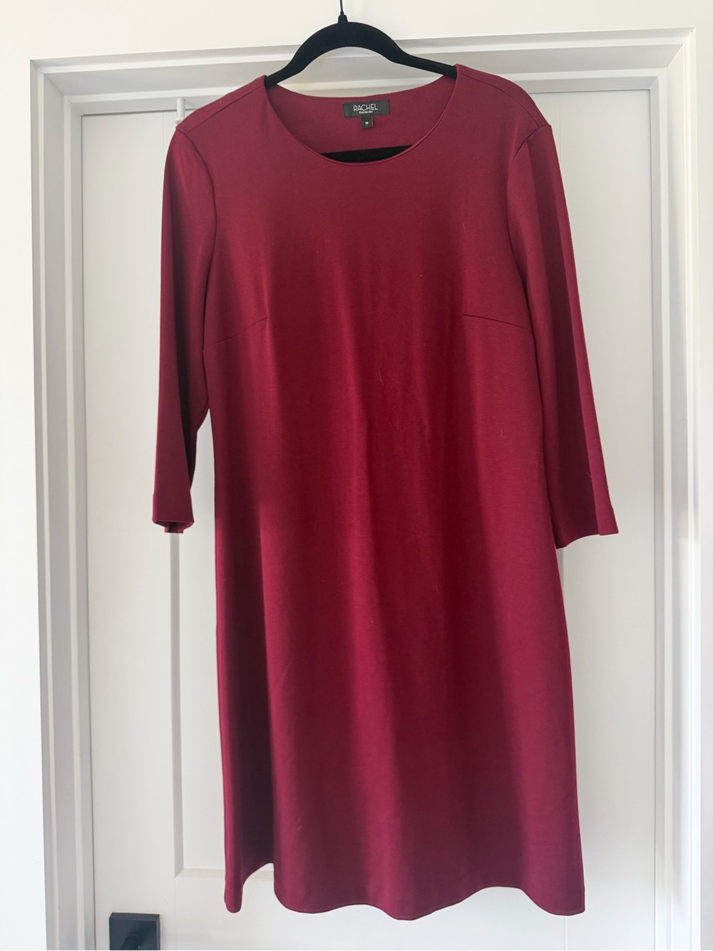 RACHEL Rachel Roy Burgundy Midi Shift Dress